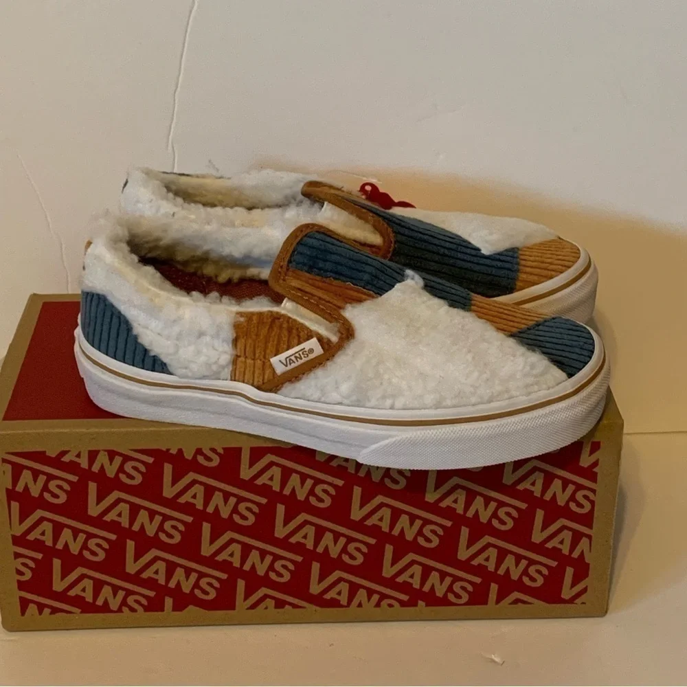 NIB. VANS Classic Slip-On Patchwork (Little Kid)